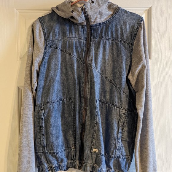 Volcom soft denim jean and fleece jacket sz m - Picture 1 of 3
